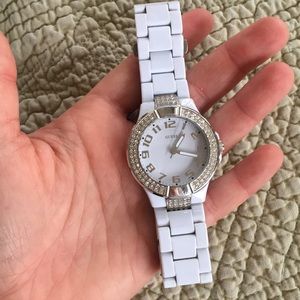 White womens guess watch
